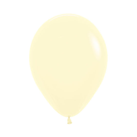 Pastel Matte Yellow 12.5cm Latex Balloons Pack of 100