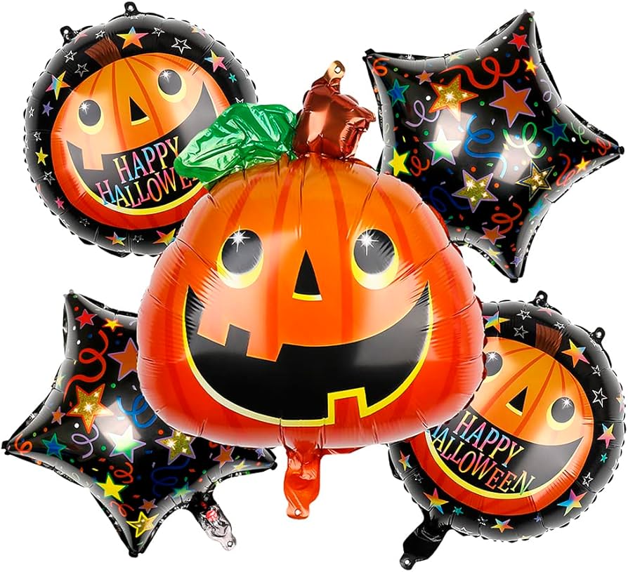 Halloween Pumpkin Foil Balloon Set