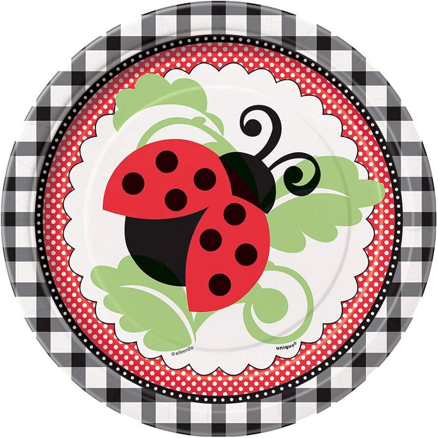 Lively Ladybug Dessert Paper Plates Pack of 8