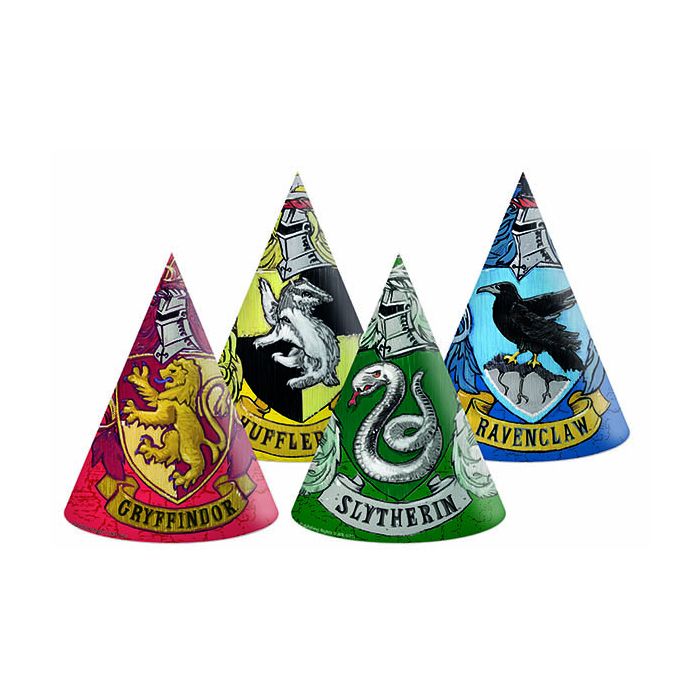 Harry Potter Hogwarts Houses Party Paper Hats Pack of 6