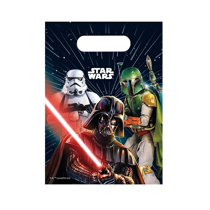 Star Wars Plastic Party Bags Pack of 6