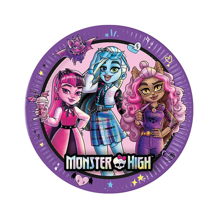 Monster High Paper Plates Pack of 8