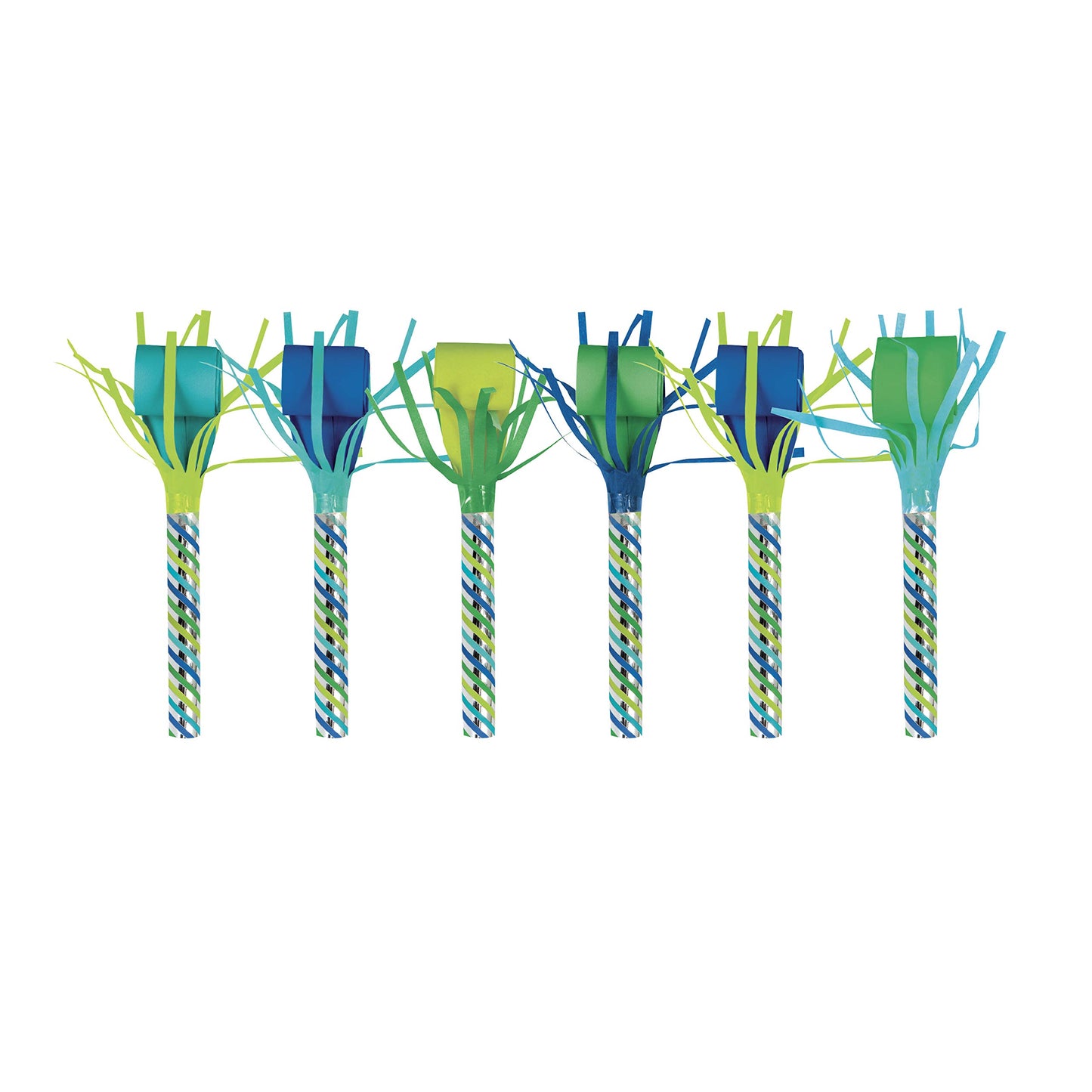 Blue & Green Dinosaur Blow Outs Pack of 6