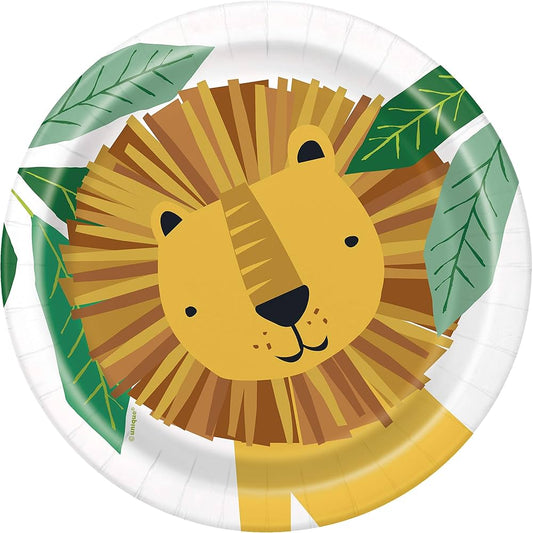 Animal Safari Dessert Paper Plates Pack of 8