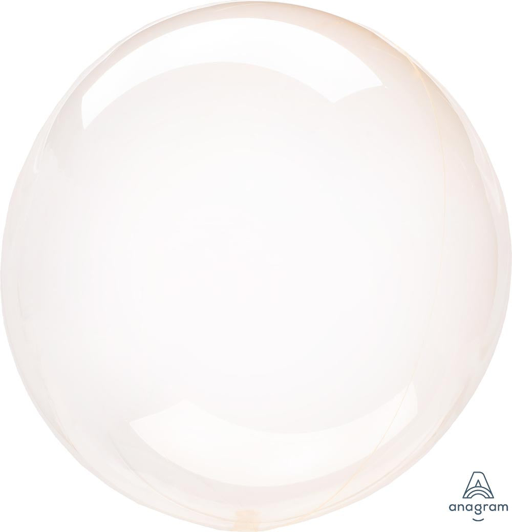 Crystal Clear Orange Bobo Bubble Balloon