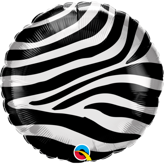 Zebra Print 45cm Foil Balloon