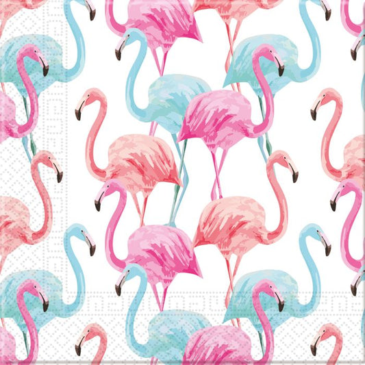 Tropical Flamingo Paper Napkins Pack of 20