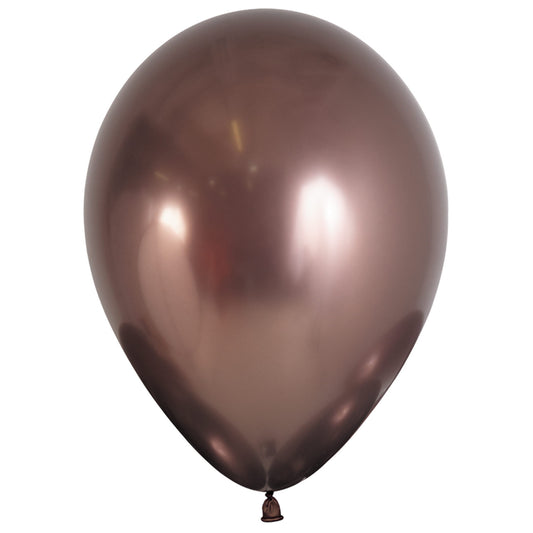 Chrome Reflex Truffle Chocolate Latex Balloons 12.5cm Pack of 20