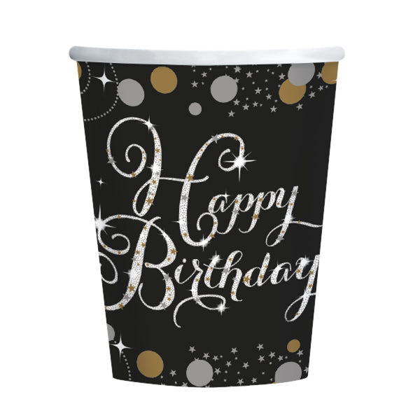 Sparkling Birthday Cups Pack of 8