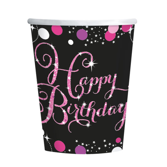 Pink Celebration Cups Pack of 8