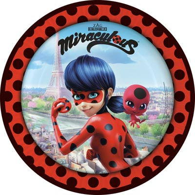 Miraculous Paper Plates Pack of 8