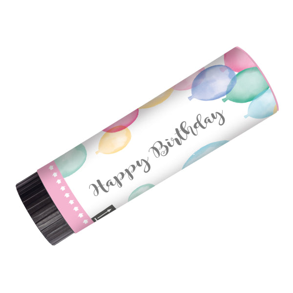 Happy Birthday Pastel Party Popper 2 Pack