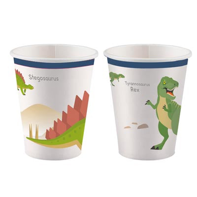 Happy Dinosaur Paper Cups Pack of 8