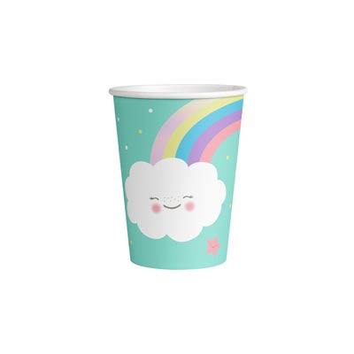 Rainbow & Cloud Paper Cups Pack of 8