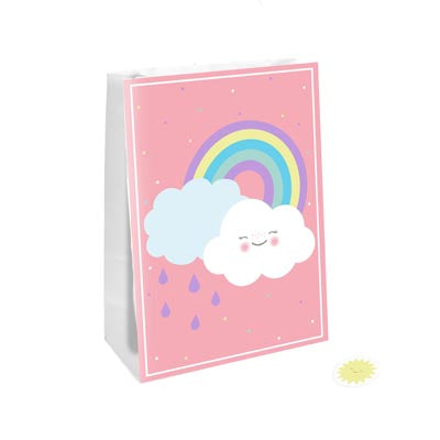 Rainbow & Cloud Party Bag/Stickers Pack of 4