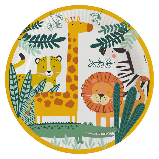 Get Wild Paper Plates Pack of 8