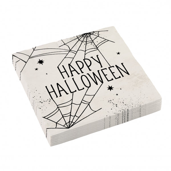 Happy Halloween Spider Web Paper Napkins