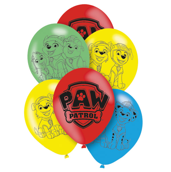 Paw Patrol Latex Balloons Pack of 6