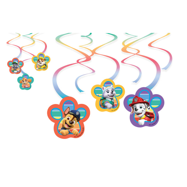 Paw Patrol Decoration Swirls Pack of 6