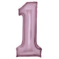 Silk Pastel Pink Foil Balloon Number 1