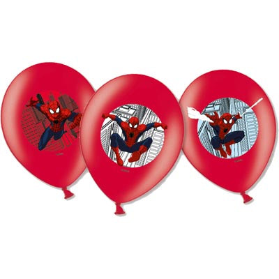 Spiderman Latex Balloons Pack of 6