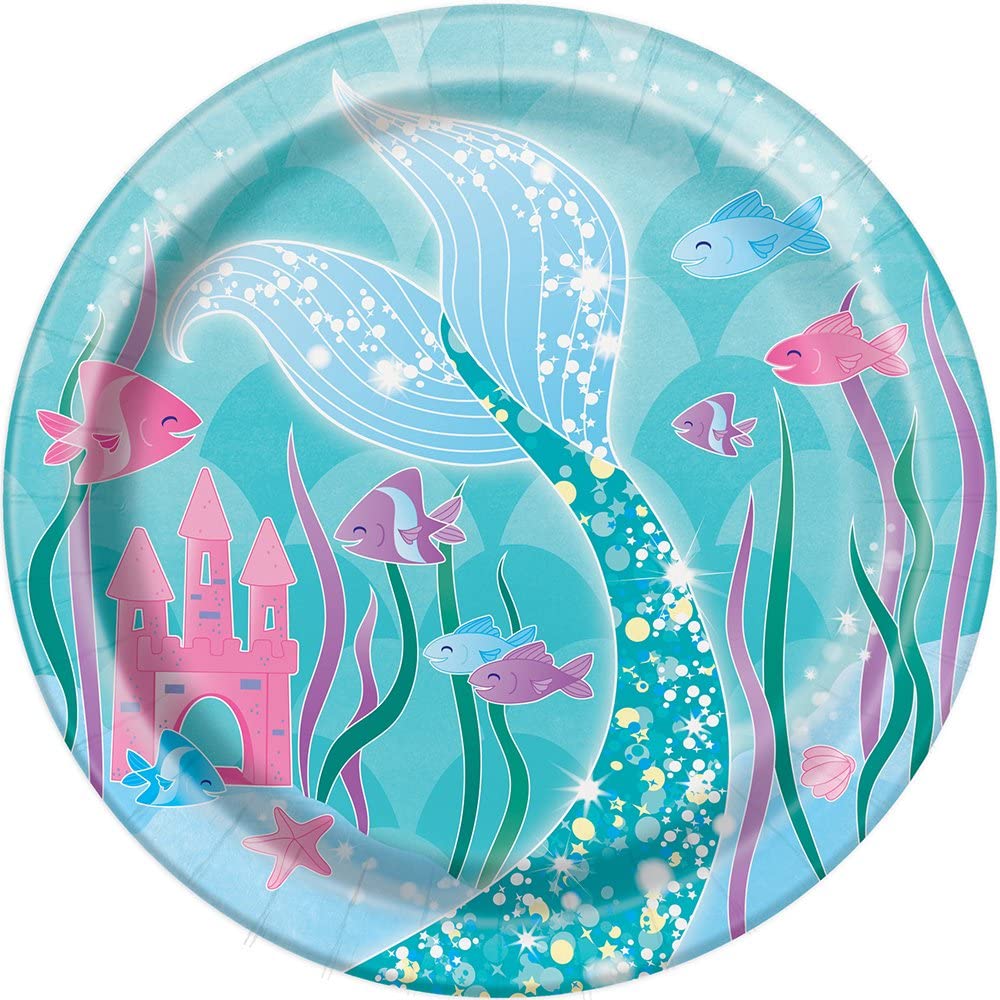 Mermaid Dessert Paper Plates Pack of 8