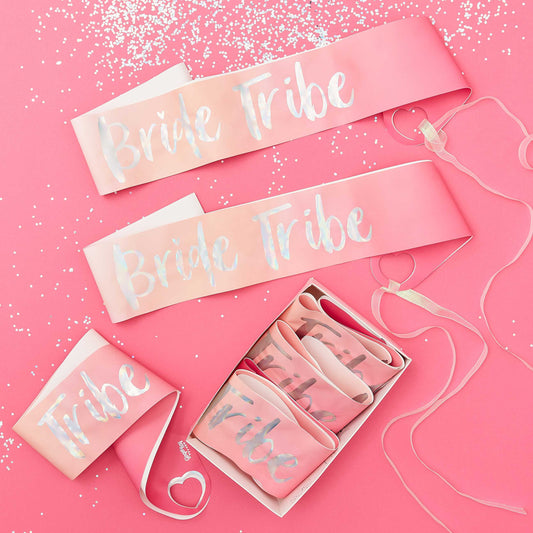 Bride Tribe Bachelorette Party Sashes 6 Pack