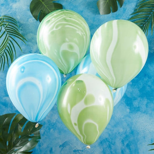 Roarsome Dinosaur Marble Latex Balloons Pack of 10