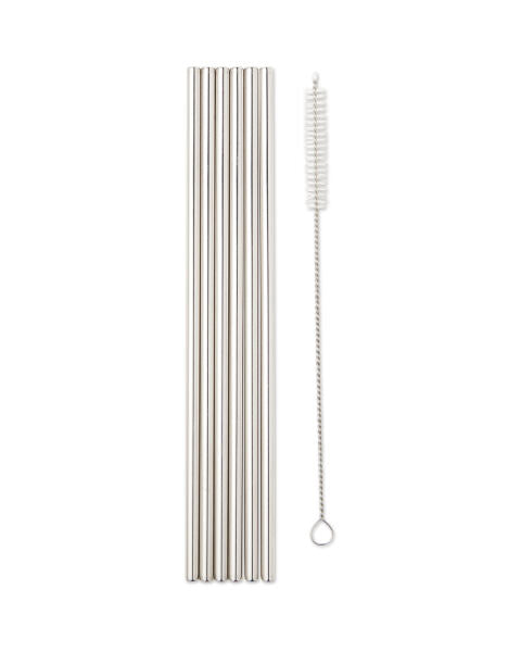 Reusable Silver Straws Pack of 5