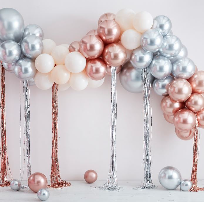 Chrome & Cream Balloon Arch Kit