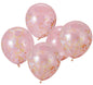 Pastel Star Confetti Balloons Pack of 5