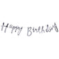 Silver Happy Birthday Bunting Banner