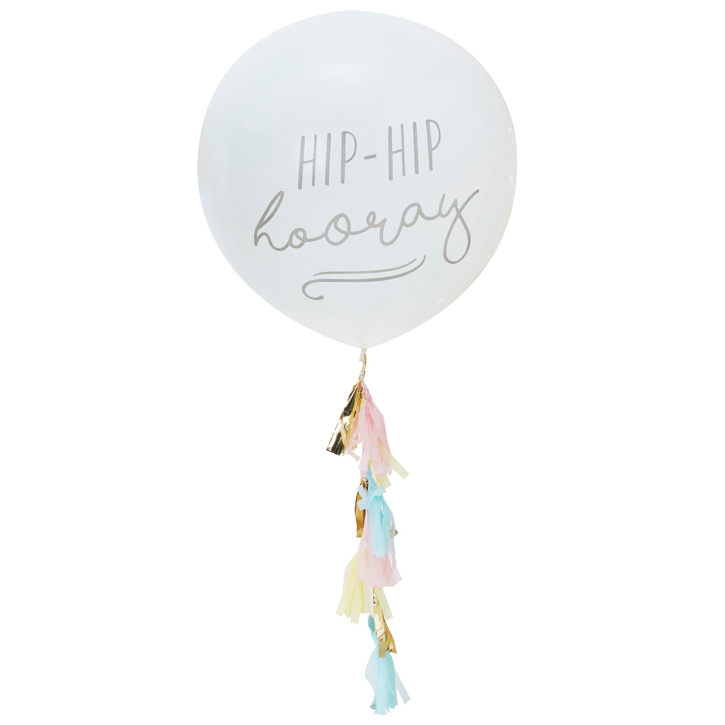 Giant Balloon 90cm Hip Hip Hooray With Tassels