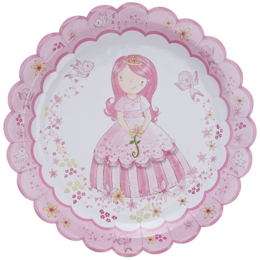 Princess Party Paper Plates Pack of 8