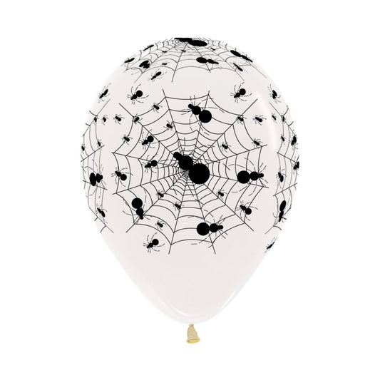 Spider on Web Latex Balloons Pack of 50