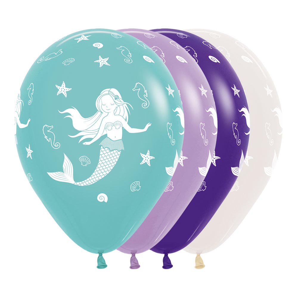 Mermaids Latex Balloons Pack of 10