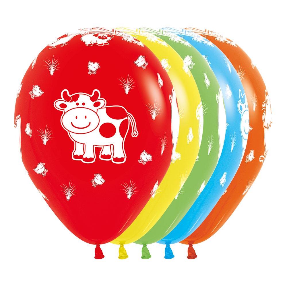 Farm Friends Assorted Latex Balloons Pack of 50