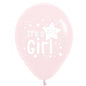 Its A Girl Star Pink Latex Balloons Pack of 50