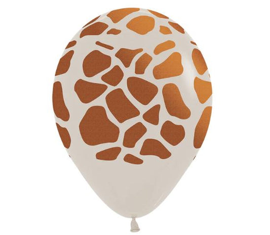 White Sand Giraffe Latex Balloons Pack of 50