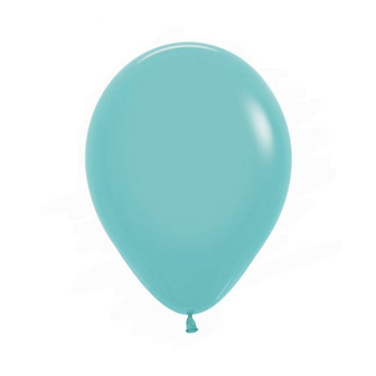 Aquamarine Solid 12.5cm Latex Balloons Pack of 100