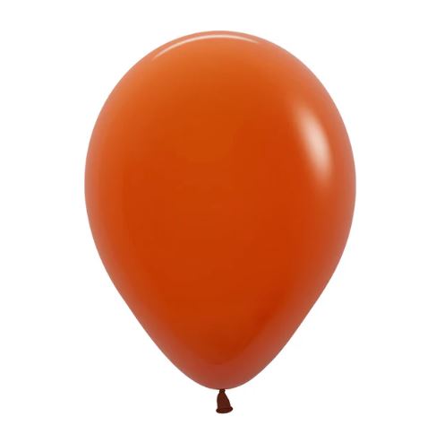 Fashion Solid Sunset Orange 12,5cm Latex Balloons Pack of 100