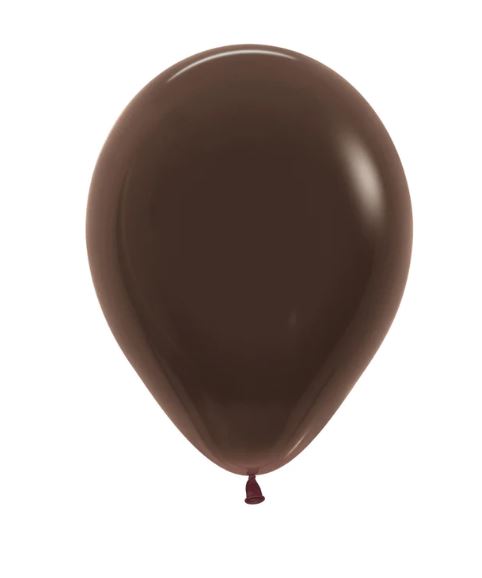 Chocolate Brown Solid 12.5cm Latex Balloons Pack of 10