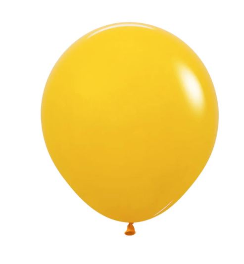 Fashion Solid Honey Yellow 45cm Latex Balloons Pack of 6