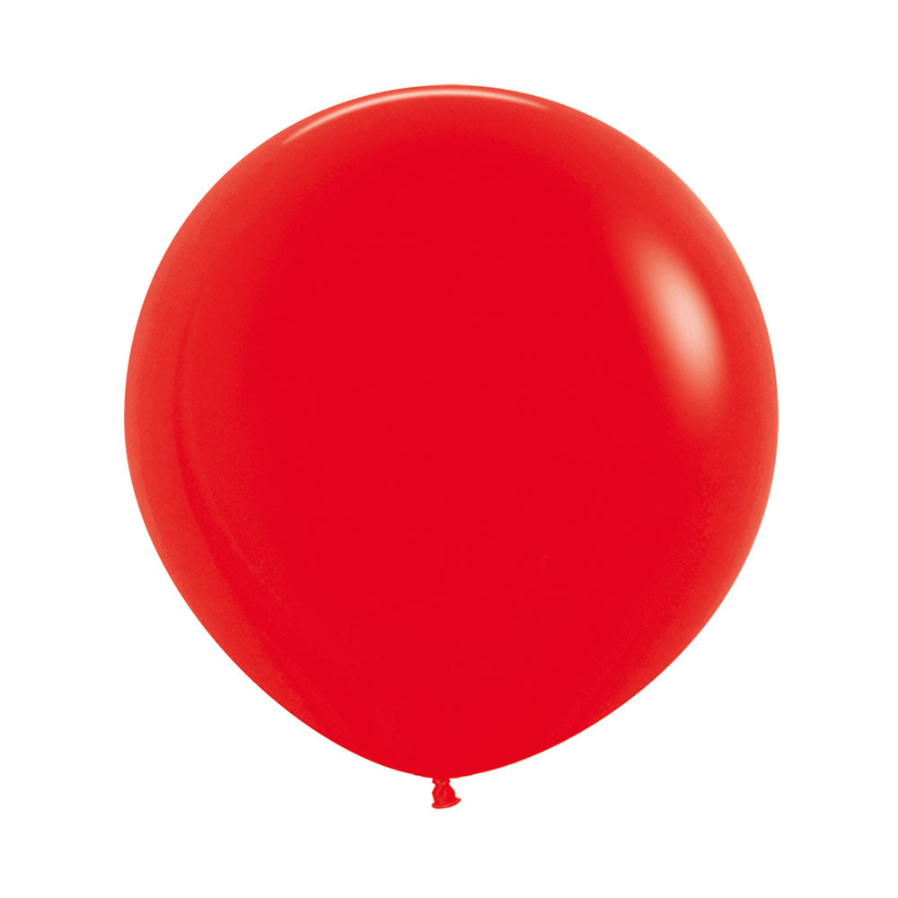 Red Solid 60cm Latex Balloons Pack of 3