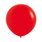 Red Solid 60cm Latex Balloons Pack of 3