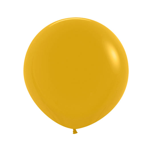 Mustard Solid 60cm Latex Balloons Pack of 3