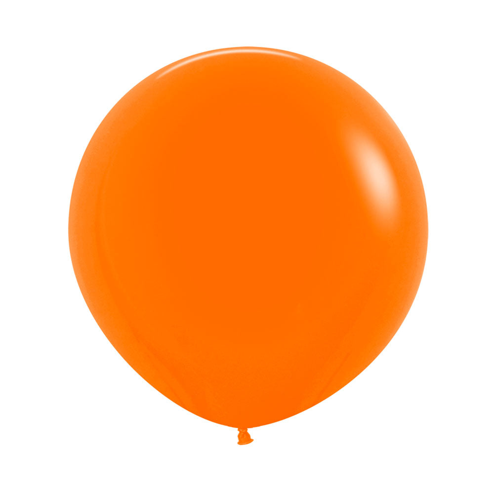 Orange Solid 60cm Latex Balloons Pack of 3