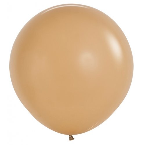 Latte Brown Solid 60cm Latex Balloons Pack of 3