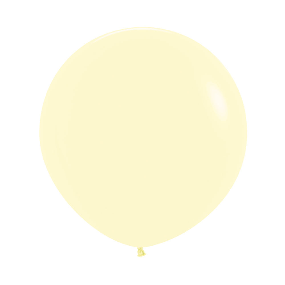 Pastel Yellow 60cm Latex Balloons Pack of 3