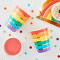 Gold Foil Rainbow Party Paper Cups Pack of 8